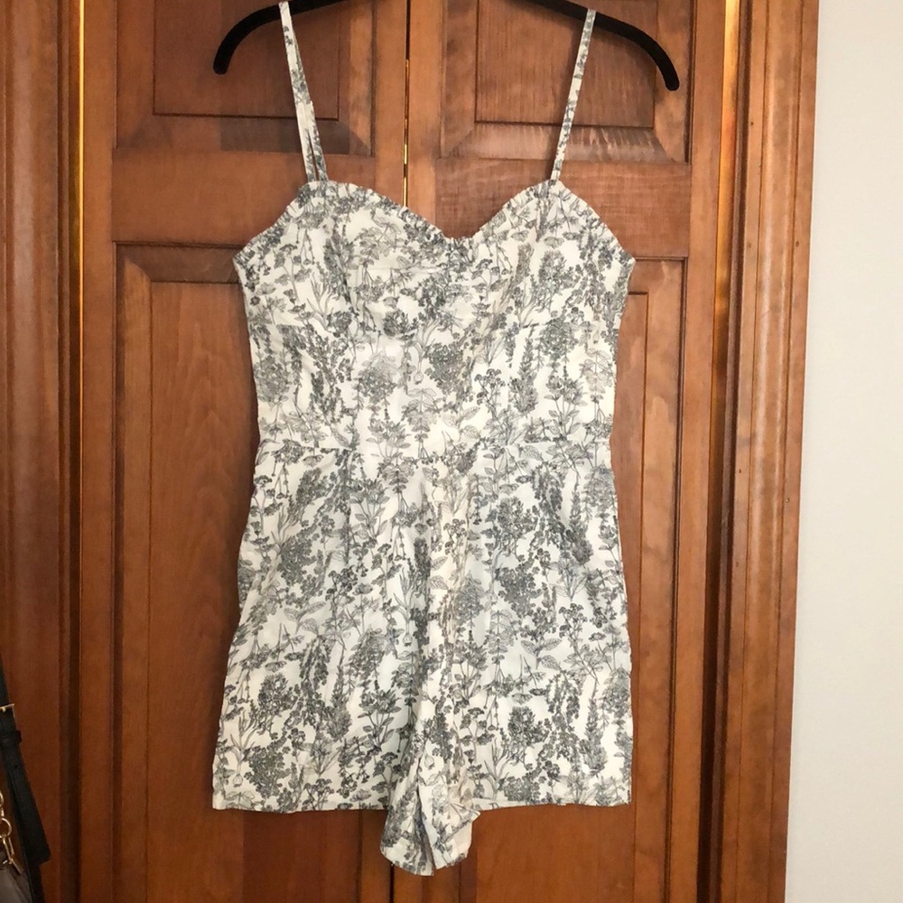 White and black Jack Wills romper